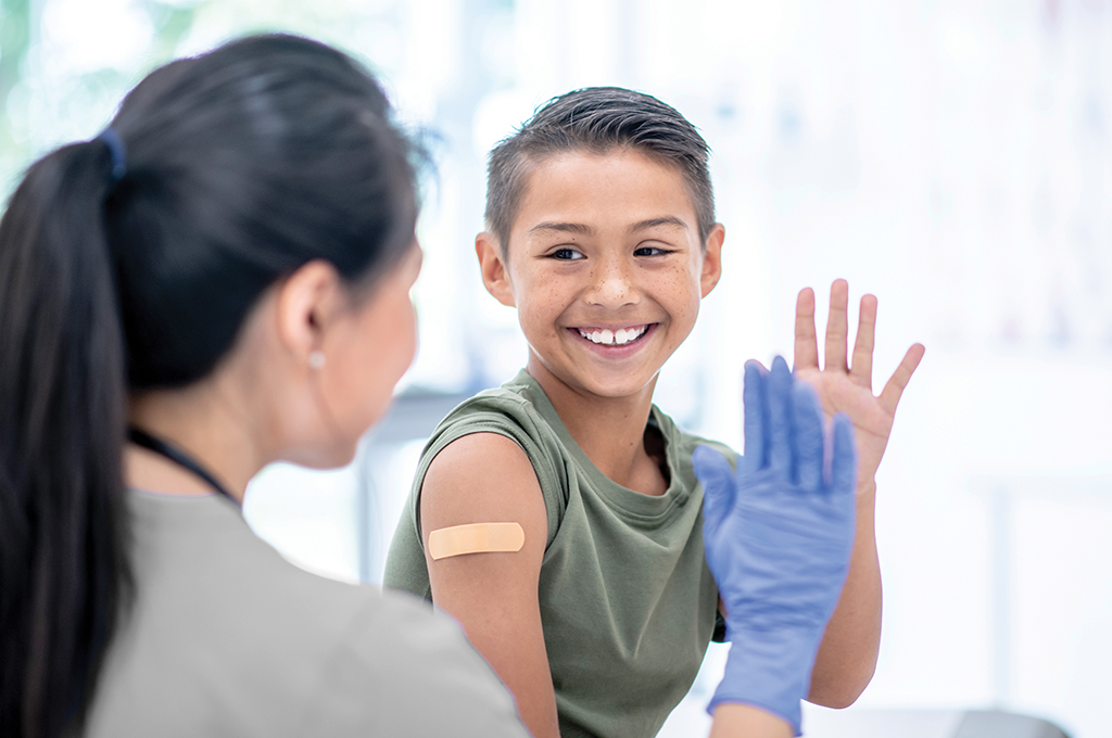 Young boy visits doctor