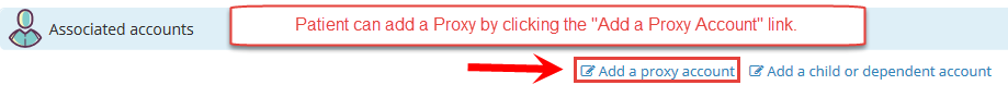 Image of Patient Portal - Add proxy account