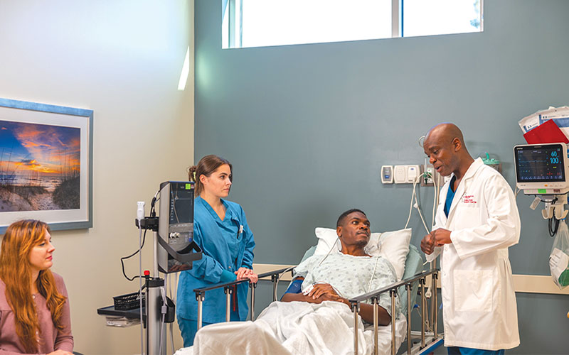 Doctor speaking with patient