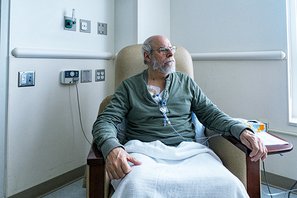 man getting treatment